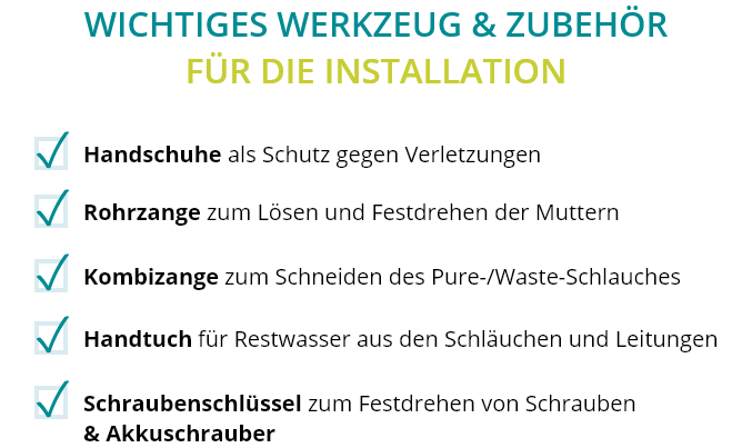 Arka myAqua 1900 Werkzeuge Zubeh&ouml;r