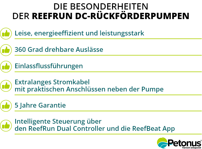 Red Sea ReefRun DC-R&uuml;ckf&ouml;rderpumpe Besonderheiten