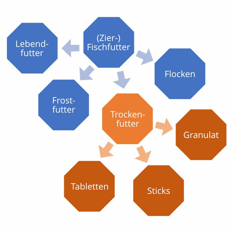 Fischfutter Sorten und Arten