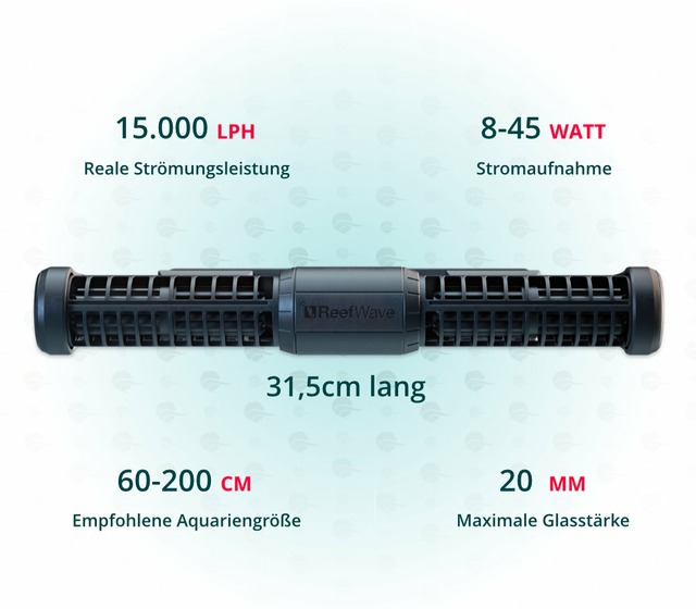 Dieses Bild zeigt die Daten der Red Sea ReefWave 45
