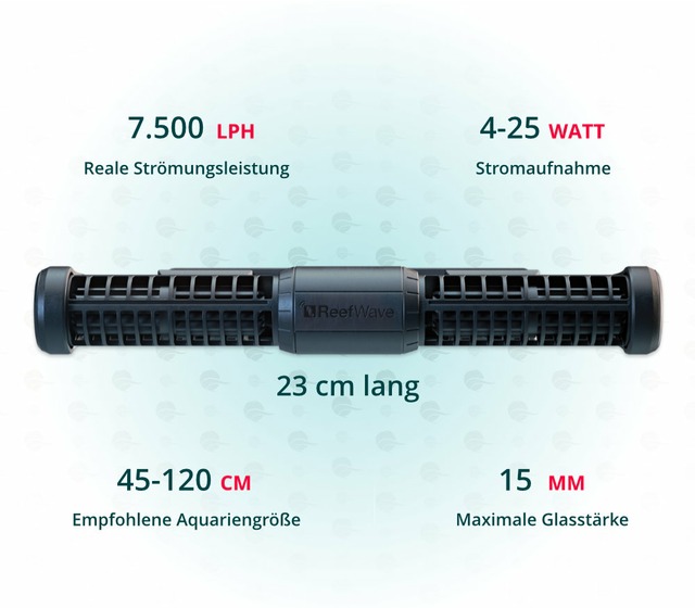Dieses Bild zeigt die Daten der Red Sea ReefWave 25